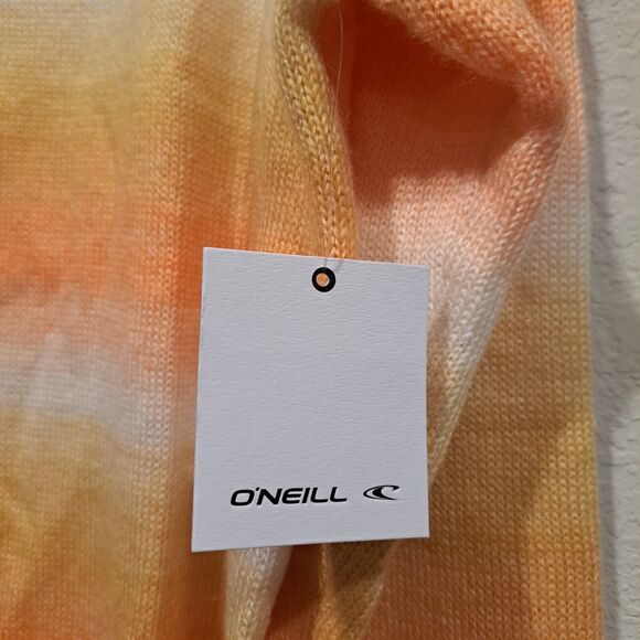 O'Neill Long Sleeve Knitted Sweater Striped Orange Yellow Sz S NWT Casual Beach - Picture 4 of 11